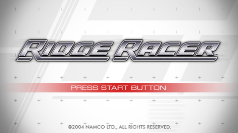 Ridge Racer title screen for PSP